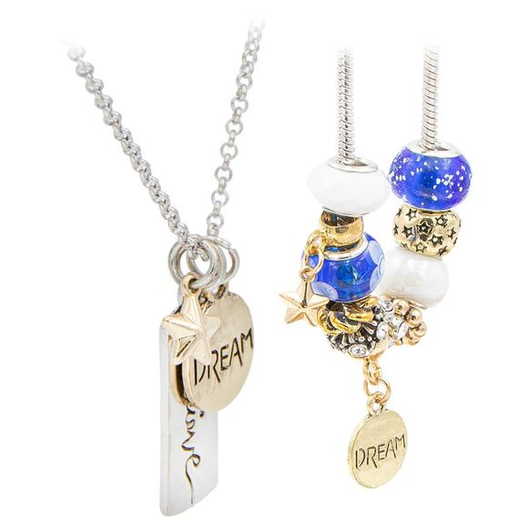 Glam & Glow "Dream & Believe" Charm Bracelet and Necklace Set - Picture 4 of 8